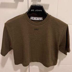 Off-White Stamp Rib Cropped T-Shirt